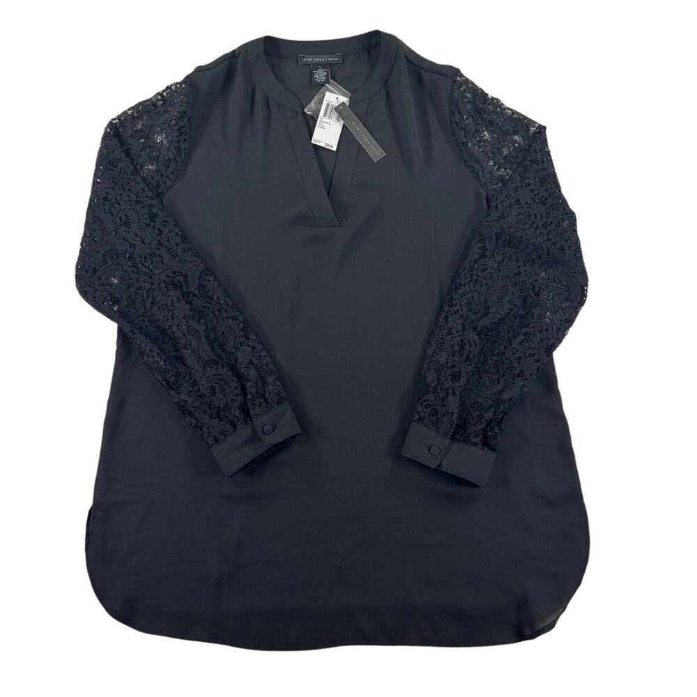*New* Joan Vass New York Womens Blouse - Black - Large
